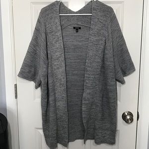 Grey Knitted Shawl Cardigan